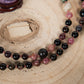 Mala in Tormalina multicolore naturale, Perla Guru Rame