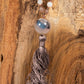 Mala collana 108 in Pietra di luna, Pietra Guru Agata, Rame