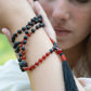 Mala per meditare in Pietra lavica e Agata rossa