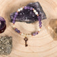 Giadeite, Ametista Lavanda, Charm Chiave in Rame