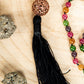 Mala 108 perle in pietra dura di Tormalina vari colori, Pietra Guru Rame