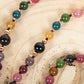 Mala 108 perle in pietra dura di Tormalina vari colori, Pietra Guru Rame