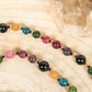 Mala 108 perle in pietra dura di Tormalina vari colori, Pietra Guru Rame