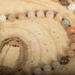Mala collana 108 in Pietra di luna, Pietra Guru Agata, Rame