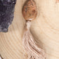 Mala in Pietra di luna naturale, Pietra Guru Zebradorite, Rame
