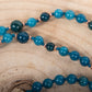 Mala da meditazione in Apatite, Pietra Guru Apatite e Rame