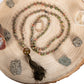 Mala in pietra dura di Unakite, Pietra Guru Agata, Rame