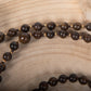 Mala Bronzite, Pietra guru Agata, Argento dorato 925, Placcato Oro 14 kt