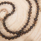 Mala Bronzite, Pietra guru Agata, Argento dorato 925, Placcato Oro 14 kt