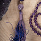 Mala di Ametista, Pietra guru in Ametista lavanda, Argento dorato 925, Placcato Oro 14 kt