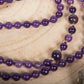 Mala di Ametista, Pietra guru in Ametista lavanda, Argento dorato 925, Placcato Oro 14 kt