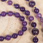 Mala di Ametista, Pietra guru in Ametista lavanda, Argento dorato 925, Placcato Oro 14 kt