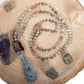 Mala per la meditazione in Diaspro imperiale, Pietra Guru Agata, Rame
