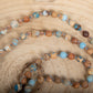 Mala per la meditazione in Diaspro imperiale, Pietra Guru Agata, Rame