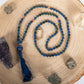 Mala collana 108 Azzurrite, Pietra guru Lapislazzuli, Rame