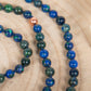 Mala collana 108 Azzurrite, Pietra guru Lapislazzuli, Rame