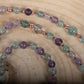 Mala 108 da meditazione in Fluorite, Pietra Guru Fluorite, Rame