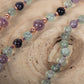 Mala 108 da meditazione in Fluorite, Pietra Guru Fluorite, Rame