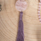 Mala con cristalli naturali di Quarzo rosa, Pietra Guru Quarzo rosa, Rame