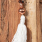Mala con 108 perle di Howlite, Agata bianca, Diaspro zebrato, Occhio di bue, Perla Guru rame