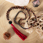 Mala con 108 perle di Onice, Occhio di bue, Ematite, Perla Guru Onice e rame
