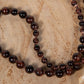 Mala con 108 perle di Occhio di bue, Perla Guru Rame