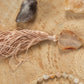 Mala collana 108 perle Quarzo citrino, pietra guru Agata, rame