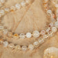 Mala collana 108 perle Quarzo citrino, pietra guru Agata, rame
