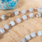 Mala da meditazione in Calcedonio azzurro, Pietra Guru Bronzite, Rame