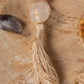 Mala da meditazione in Corniola, Pietra Guru Agata pelle di serpente, Rame