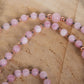 Mala collana con 108 perle di Kunzite, Pietra Guru Quarzo fantasma, Rame