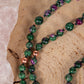 Mala collana con 108 perle di Zoisite, Perla Guru Rame