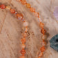 Mala con 108 perle di Corniola, Pietra Guru Buddha Corniola