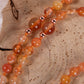 Mala con 108 perle di Corniola, Pietra Guru Buddha Corniola