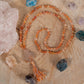 Mala con 108 perle di Corniola, Pietra Guru Buddha Corniola