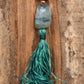 Mala collana da meditazione in Azzurrite, Pietra Guru Fluorite, Rame