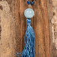 Mala da meditazione in Lapislazzuli, Pietra Guru Acquamarina, Argento dorato 925, Placcato Oro 14kt