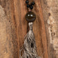 Mala da meditazione in Ossidiana dorata, Pietra Guru Agata, Rame