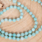 Mala da meditazione in Amazzonite, Perla Guru tibetana, Argento dorato 925, Placcato Oro 14kt
