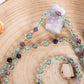 Mala per meditare in Fluorite, Pietra Guru Fluorite, Rame
