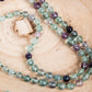 Mala per meditare in Fluorite, Pietra Guru Fluorite, Rame