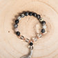 Bracciale Mala Diaspro zebrato, Cristallo di rocca, Pietra lavica e Rame