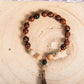 Bracciale Mala Diaspro multicolore, Ossidiana mogano, Pietra lavica e Rame