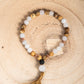 Bracciale Mala Acquamarina, Diaspro paesaggio, Pietra lavica e Rame