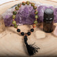 Bracciale Mala Unakite, Onice, Pietra lavica e Rame