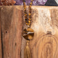 Mala Occhio di tigre, Pietra guru Occhio di tigre, Argento dorato 925, Placcato Oro 14 kt