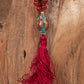 Mala in Agata rossa, Perla Tibetana, argento dorato 925