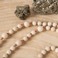 Mala in Diaspro bianco, Pietra Guru Agata, Rame
