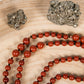 Mala in Diaspro rosso, Pietra Guru Agata, Rame