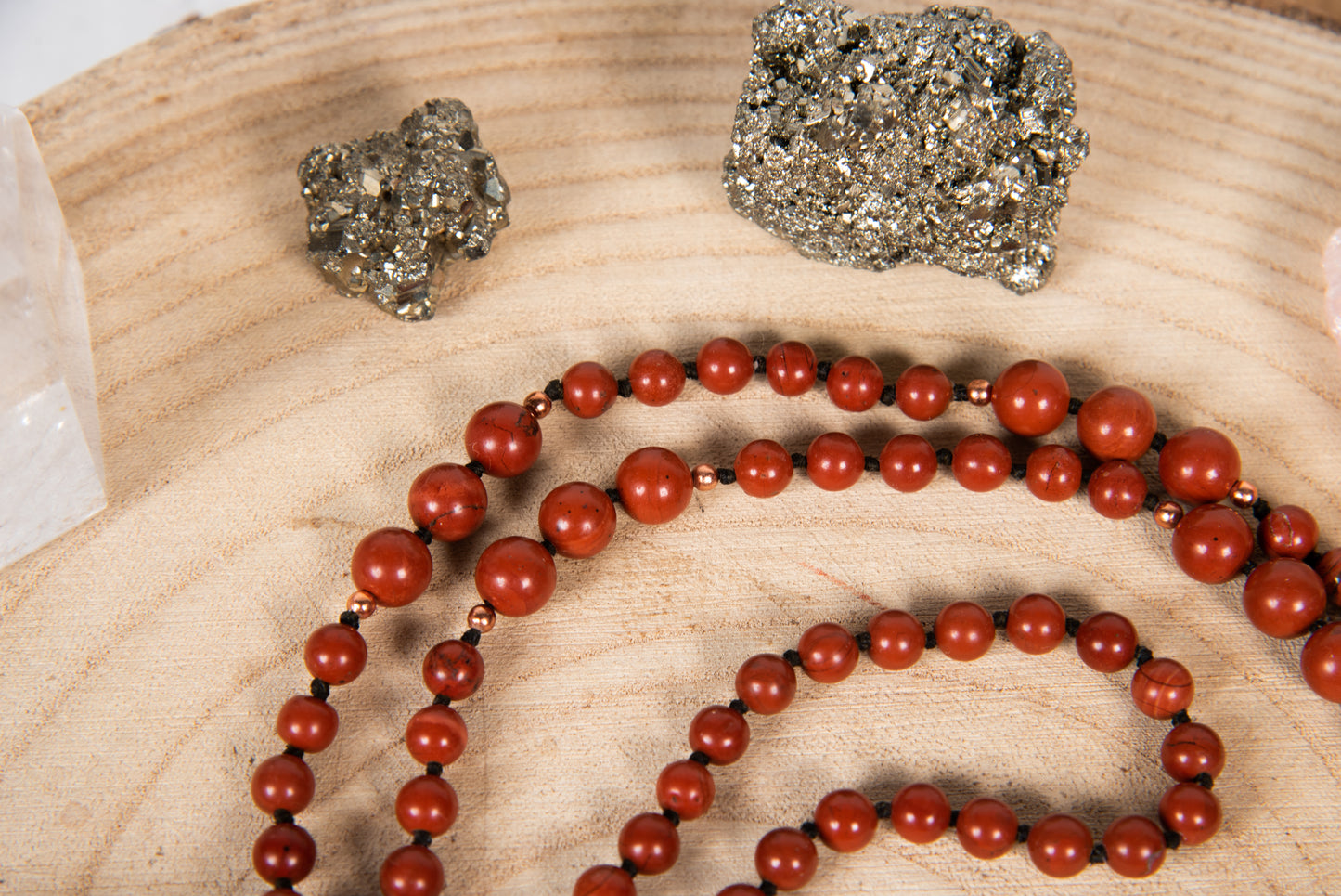 Mala in Diaspro rosso, Pietra Guru Agata, Rame